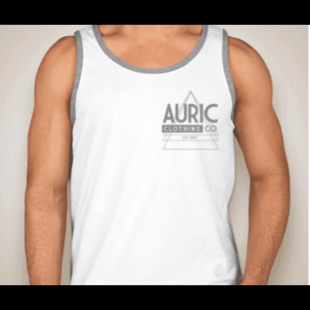 Auric men’s white tanks